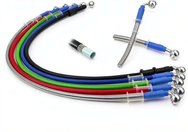 Hydraulic Brake Line AN3 1/8" 400-2400mm Fireyouracing Steel Nylon-0
