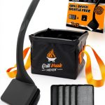 MEKER Grill Brush Bristle-Free Collapsible Bucket Set 7-Piece Black-0