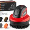 Cordless Electric Grill Brush Anysigma Replaceable Heads Red-0