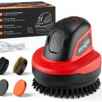 Cordless Electric Grill Brush Anysigma Replaceable Heads Red-0