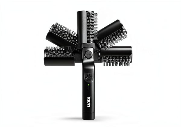 Electric Rotary Grill Brush YKYI 304 Stainless Steel 3‑Speed, Black-2